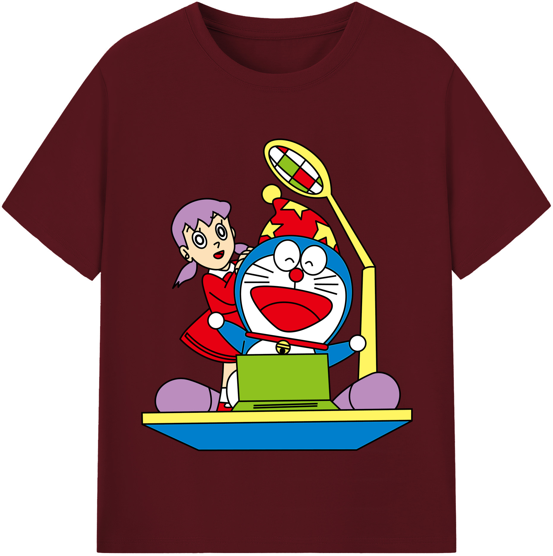 （画像用） ドラえもん みなもと しずか Doraemon Shizuka Minamoto 綿100％半袖Tシャツ（フロントプリント）
